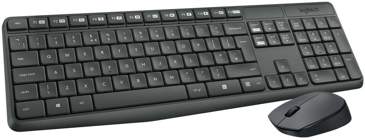 Комплект мишка и клавиатура Logitech - MK235, безжичен