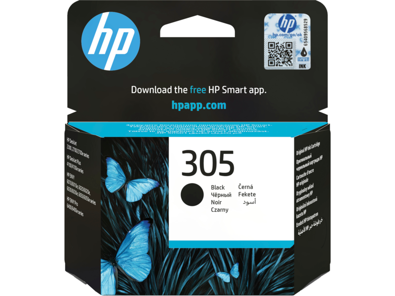 Cartridge HP 305 Black Original Ink Cartridge - 3YM61AE